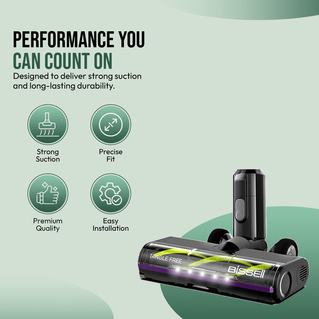 Selgo Replacement Nozzle LED & Brushroll for Bissell Cleanview XR Stick Vacuum Cleaners, Fits Models # 3789U, 3789, 3789X, 3797V, 3797, 3797W