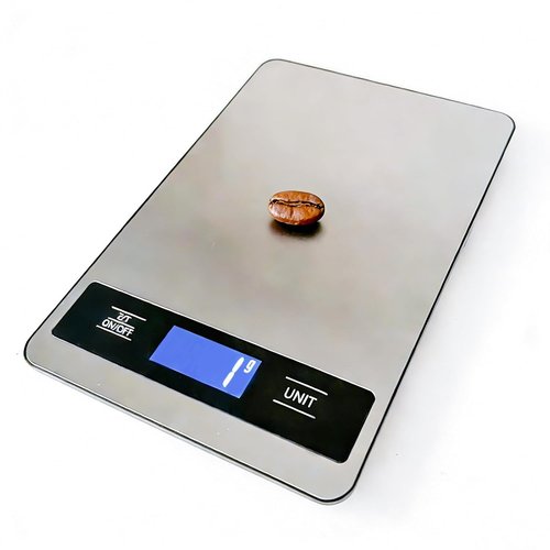 33lb/15kg Digital Food Kitchen Scale - Precision 1g/0.1oz Timer, Stainless Steel, Easy-Tare | Silver