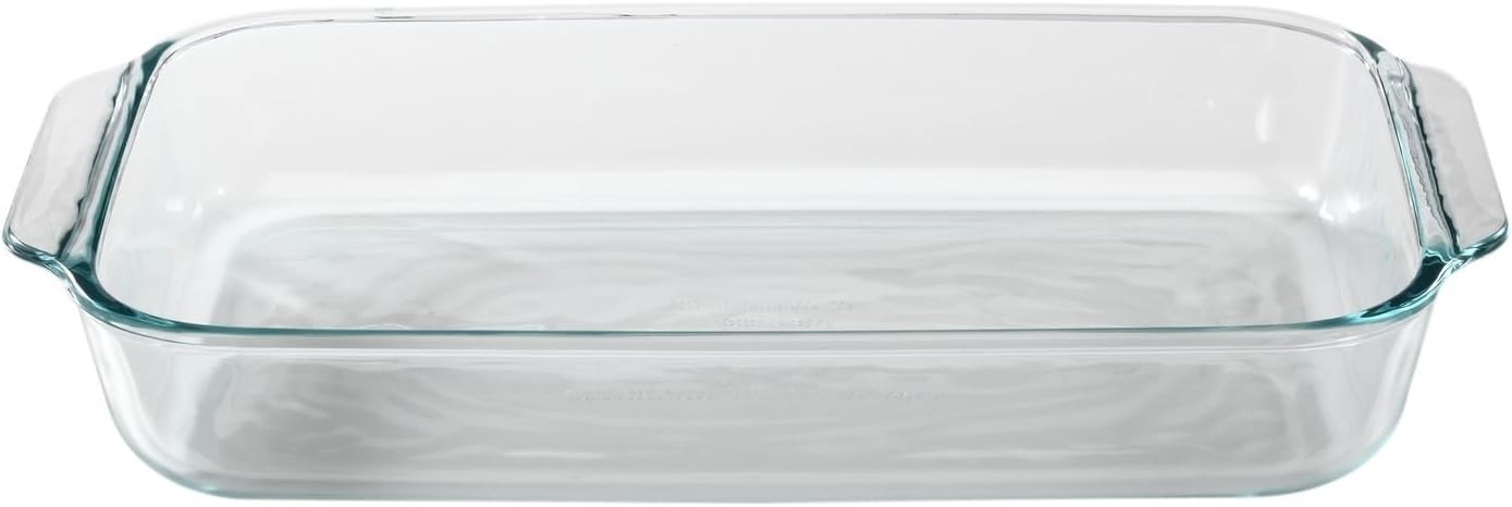 Pyrex 3-Qt Rectangular Glass Baking Dish with Red Food Storage Lid | Ideal for Leftovers & Meal Prep - Made in the USA