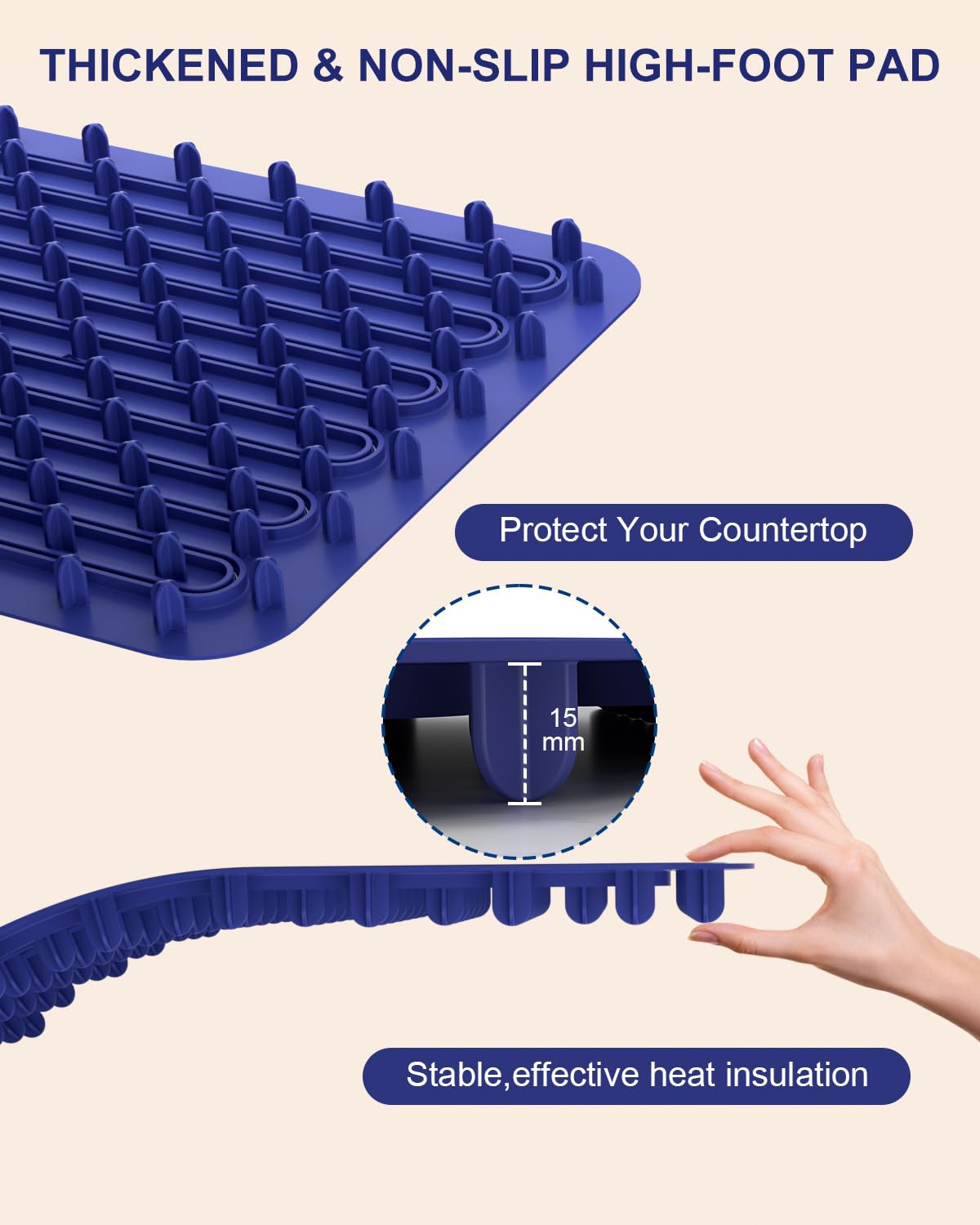 Warming Mat for Food, Electric Warming Tray for Dishes, Portable Heating Pad with 6 Hours Shut-Off, Silicone Food Warmer for Buffet, Party and Countertop with 4 Temperature Levels and Smart Timer