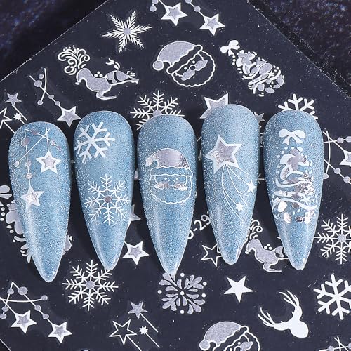 Christmas 3D Self-Adhesive Nail Art Stickers Decals 6 Sheets