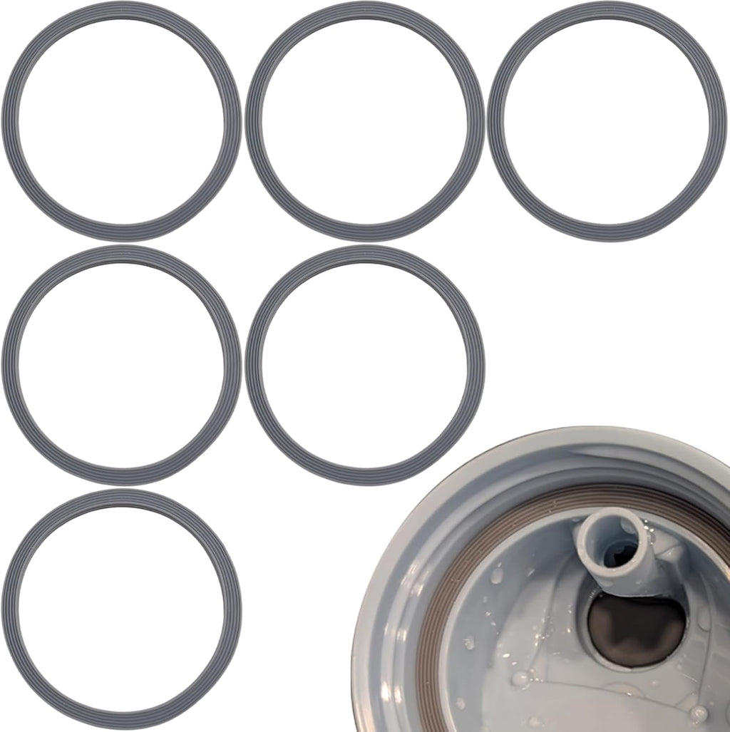 Owala | Water Bottle Gasket Replacement - 6 Silicone Lid Seals for 19/24/32/40oz Cups | Gray