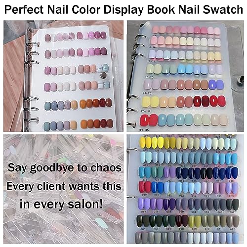 Press On Nail Organizer Book - 9.44x7.08 Inch Clear Storage Display Case