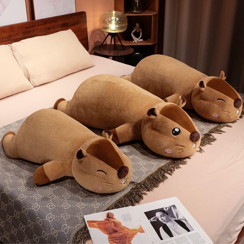 30 Inch Groundhog Plush Pillow - Soft Detachable Long Body Stuffed Animal for Kids & Adults