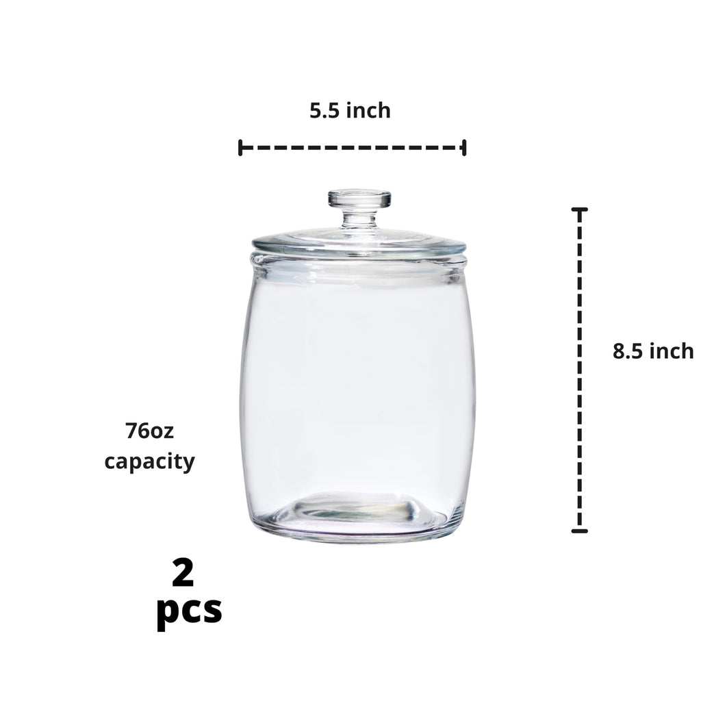 10 Strawberry Street Arlo Glass Canister Small, Set of 2