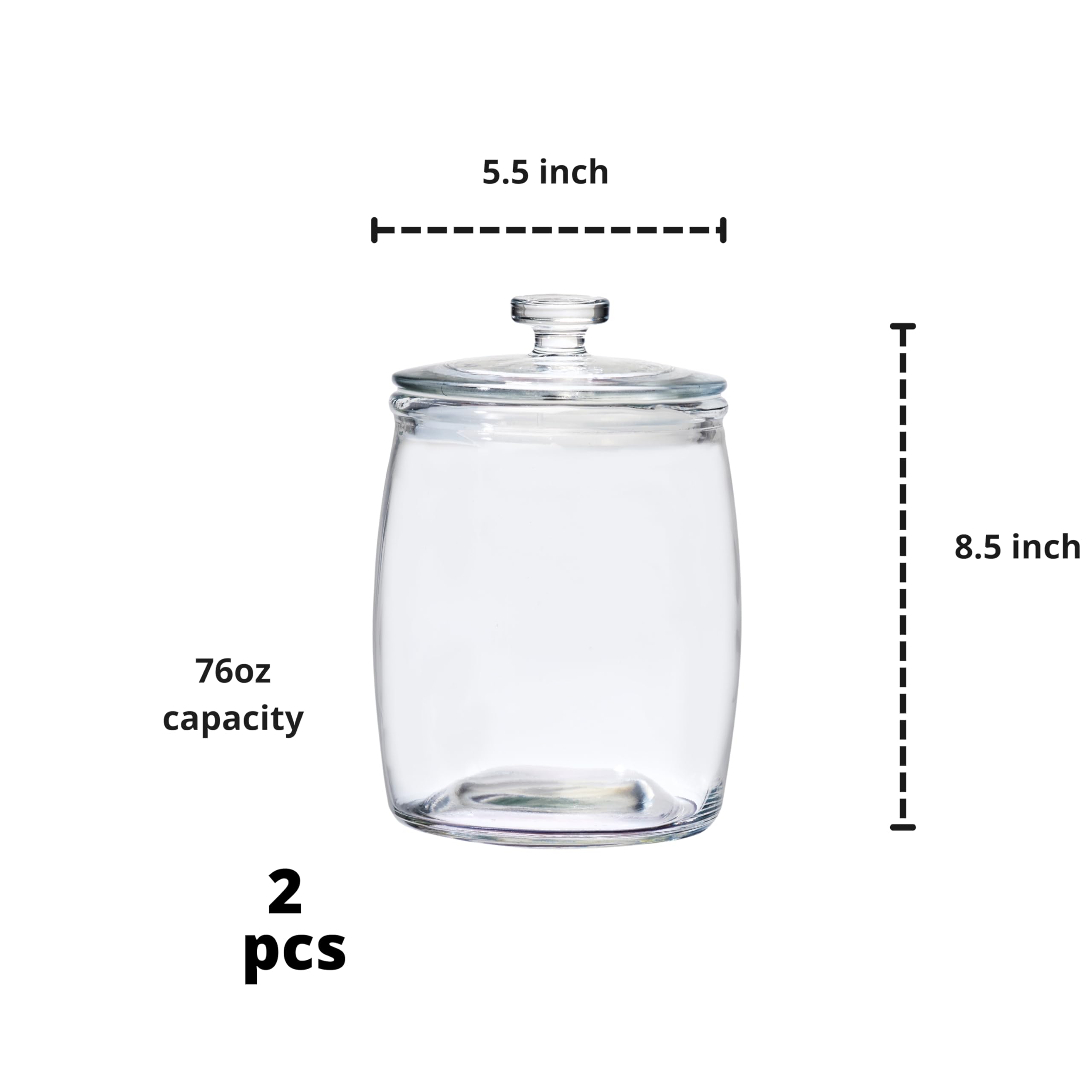 10 Strawberry Street Arlo Glass Canister Small, Set of 2