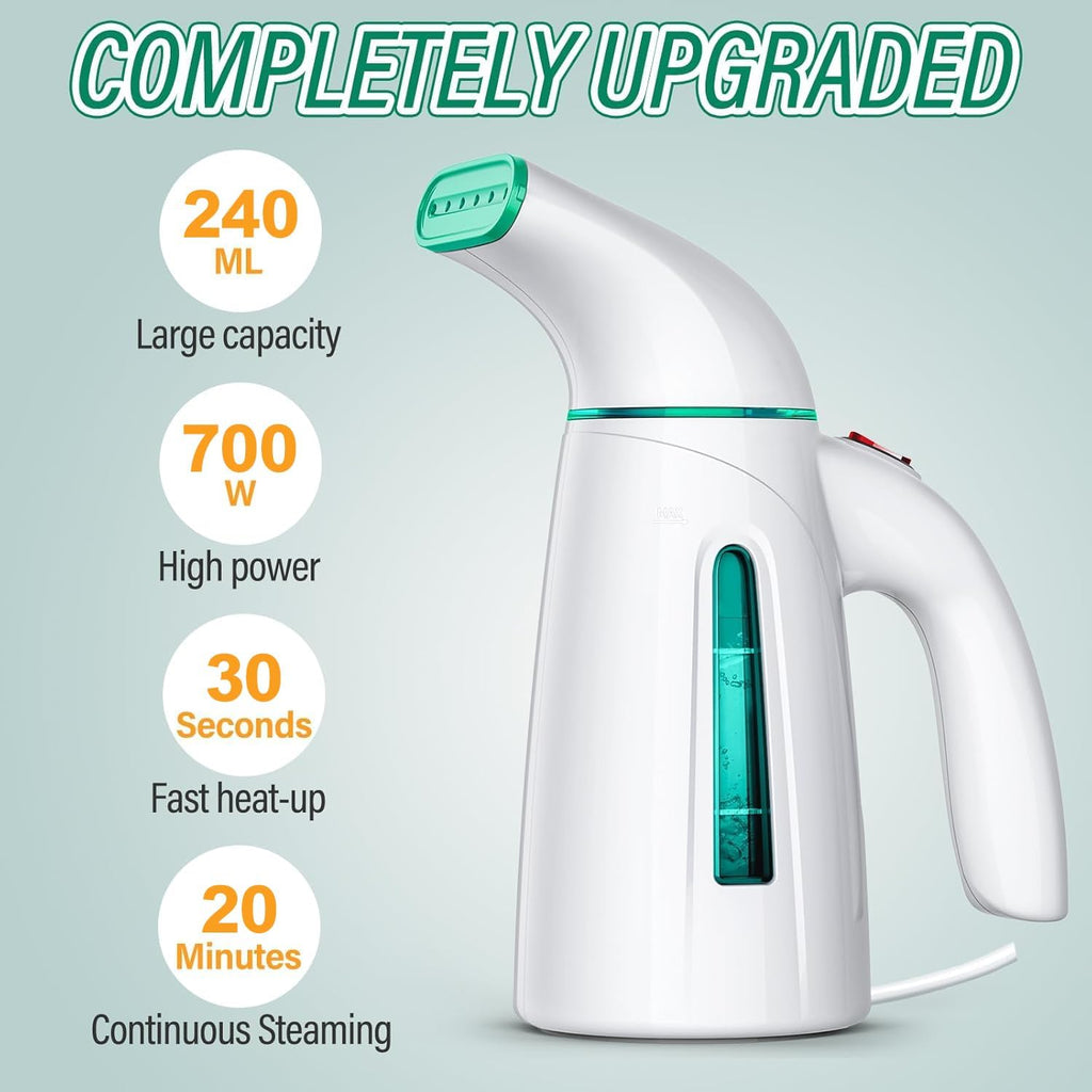 OGHom Handheld Clothing Steamer - 700W Portable Travel Steam Iron with 240ml Capacity | Teal