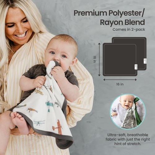 Copper Pearl Baby Security Blanket Set of 2 - Portable Size for Self-Soothing On-The-Go, Ideal Baby Blankets for Boys and Girls, Ultra-Soft, and Gift-Ready Loveys - A Christmas Story