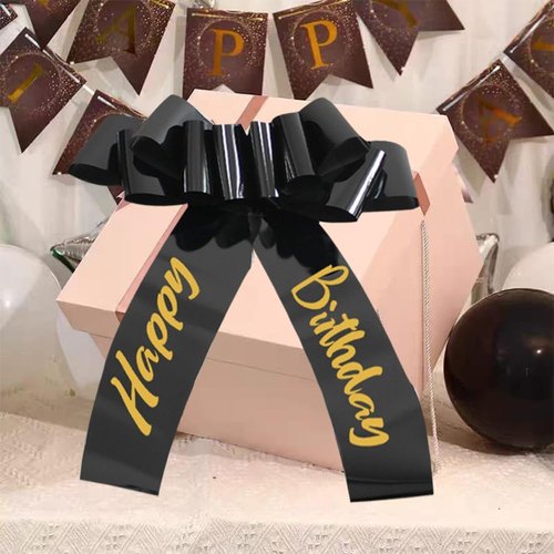 Happy Birthday Car Bow - 30 Inch Big Car Bow for Celebrations, New Home & Birthday Decor