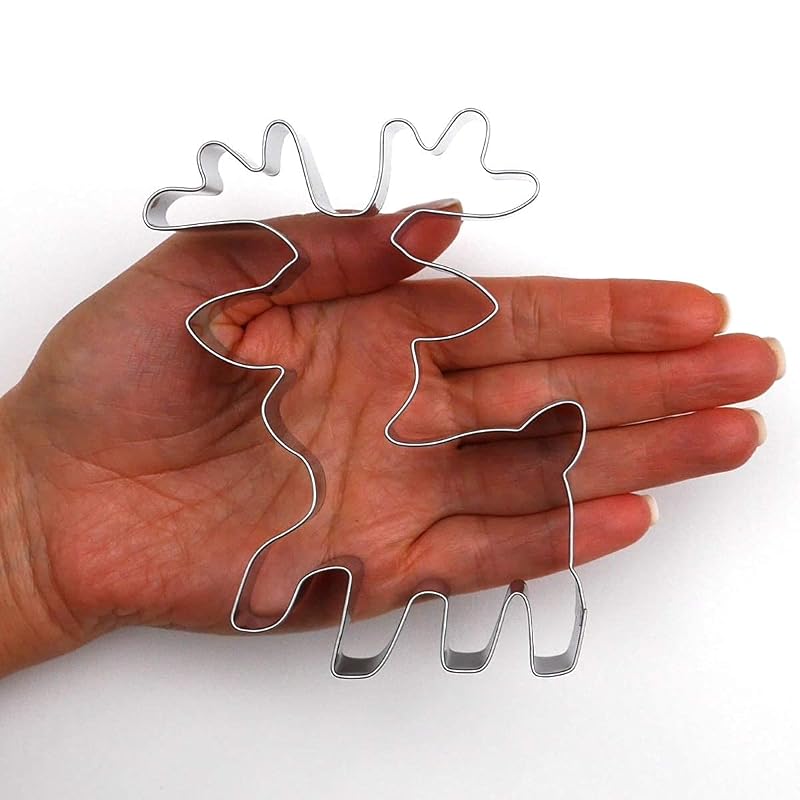 Premium Stainless Steel Rudolph Cookie Cutter - 4" Child & Family Safe