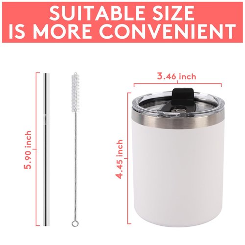 Deitybless 16 Pack 12 Oz Stainless Steel Skinny Tumbler with Splash Proof Lid, Vacuum Insulated Double Wall Thermal Cup, Outdoor Unbreakable Travel Slim Bottle for Hot Cold Drinks