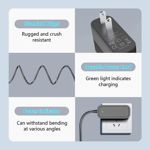 Replacement for Bissell 2837 Pet Stain Eraser PowerBrush Charger Compatible with Bissell 2842 2846 2877 3180 3181 3182 3705 3706 Portable Cleaner Charging Cord Adapter,Black