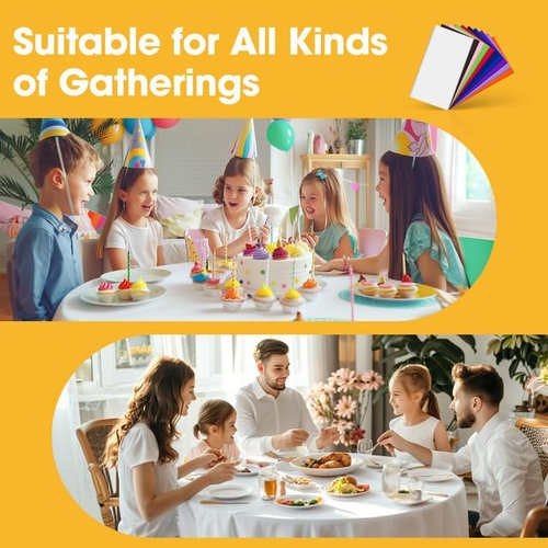 Niuara White Plastic Table Cloth Round Table 15 Pack, 84'' Tablecloth for Round Tables, Table Cloth for Disposable Use, Table Cover for Holiday Party, Gathering