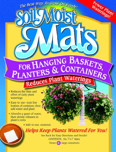 Soil Moist Water Storing Mats for Hanging Baskets and Containers 6-Pack