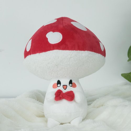 Yulefly 10-Inch Mushroom Pillow - Cute Mushroom Stuffed Plush Decor Unique Throw Pillows, Decorative Plant Pillow for Home Car Gift for Kids Girls Boys