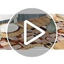 Vintage Mid Century Modern Geometric Table Runner | 13x72