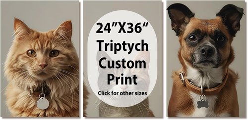 Canvas Prints | Custom Triptych Poster Set (Unframed 24x36) - Turn Your Photos Into Stunning Wall Art