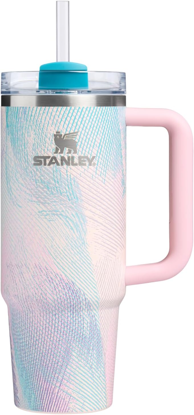 STANLEY Quencher H2.0 Tumbler - 30 oz Insulated Stainless Steel Cup with Handle & Straw | BPA-Free | Sea Glass Plume