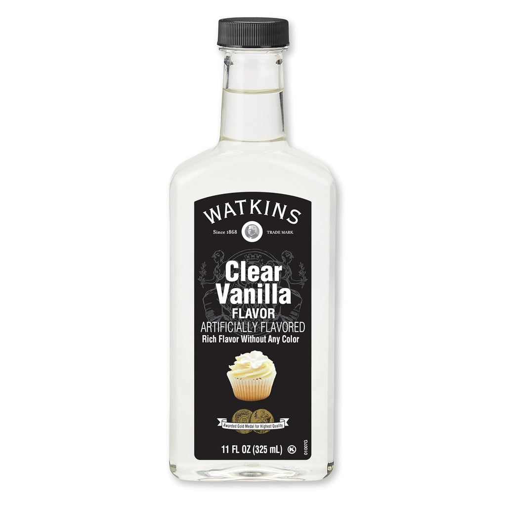 Watkins Clear Vanilla Flavor - 11 Fl. Oz. Bottle for Baking & Cooking | Pure, Natural Taste