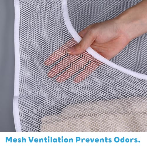 Sorcristy Portable Hanging Laundry Hamper - Large Mesh Basket, 28.74" x 18.89"