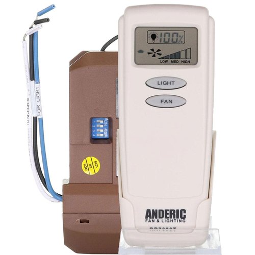 Anderic UC7098T With Receiver Kit works alls 3 speed fans, including fans with pull strings. Includes: RR7099T (UC7098T), UC7067FCRX Receiver