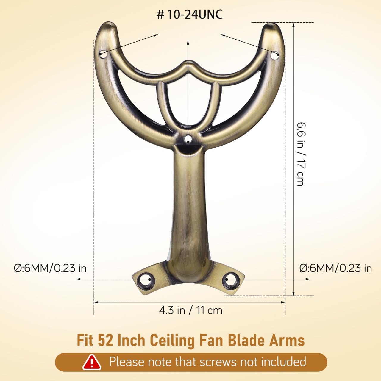 GRIRIW Ceiling Fan Arm Bracket Replacement for Ceiling Fan Blades Easy Installation Universal Accessory 6.69X4.33X1.77 Inches