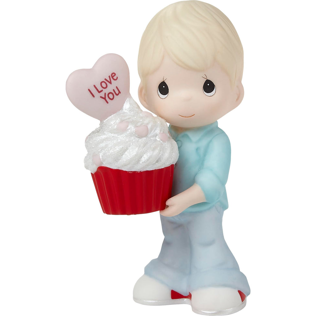 Precious Moment 222002 You Bake Me Happy Blond Boy Porcelain Figurine