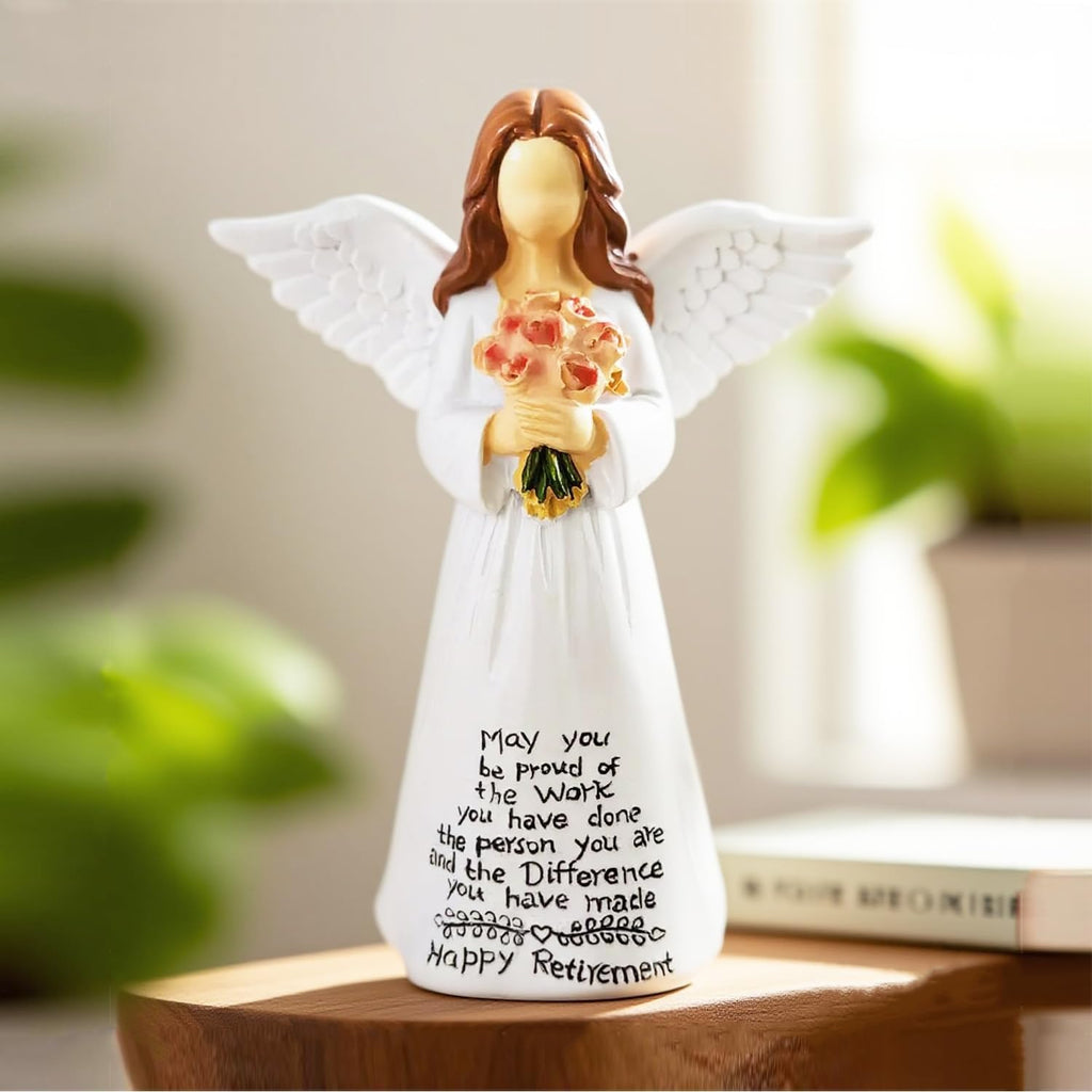 Regine Switzerland 5.5” Angel Figurine - Thoughtful Retirement Gift for Women & Coworkers