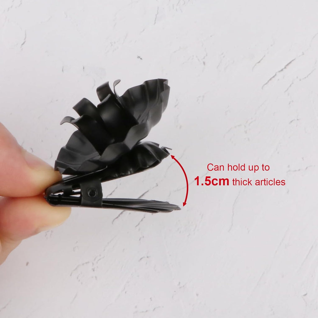 Skiennix Candle Holders - Silver Clip-On Metal Clips for Christmas Tree | Set of 20 Pcs (Black)