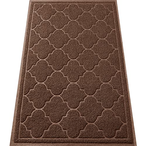 LuxStep Low-Profile Non-Slip Door Mat 17" x 30" - Durable Dirt Trap