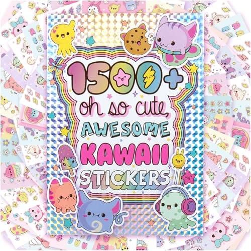 Just My Style Kawaii Sticker Book, 1500+ Cute Stickers for Scrapbooking