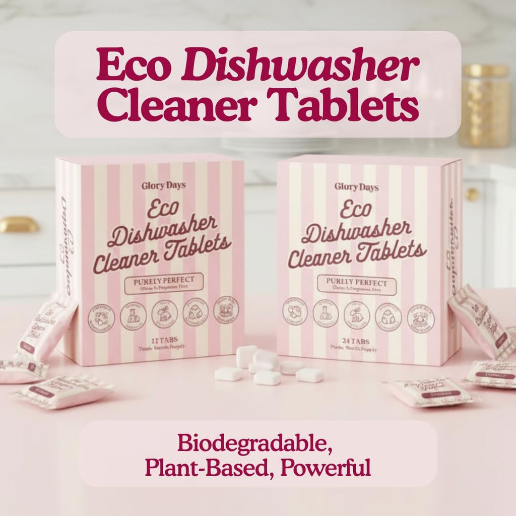 Skiennix Dishwasher Cleaner Tablets - Unscented Deep Cleaning for Limescale & Odor - 1 Year Supply