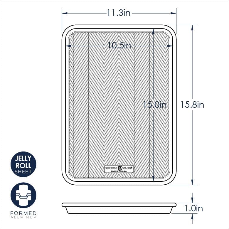 Nordic Ware Prism Jelly Roll Pan - Versatile Baking Tool for Perfect Cakes | Natural Finish