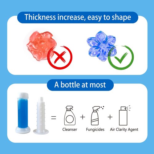 96 Pack Toilet Gel Stamps, 8 Fresh Scents | Long-Lasting Bathroom Freshener & Cleaner | Each Stamp Lasts 12 Days | Easy-Press Applicator for Home, Guest Bath, Rental