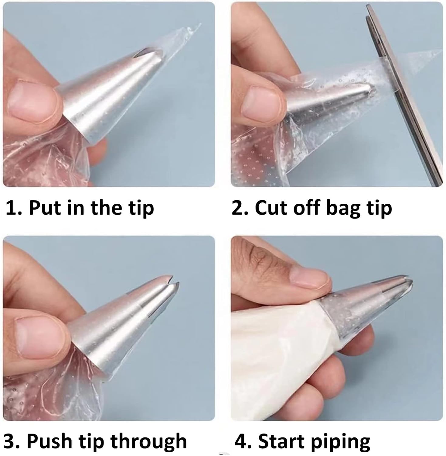 Skiennix 18-Inch Tipless Piping Bags - Extra Thick Anti-Burst for Royal Icing & Buttercream Decorating