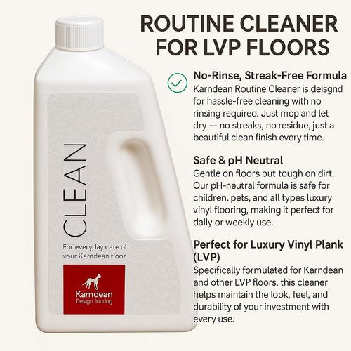 Karndean LVP Floor Cleaner No-Rinse Formula for Luxury Vinyl Plank Floors – pH Neutral, Streak-Free, Safe & Easy Use – Professional Grade Routine Cleaner (1L Bottle)
