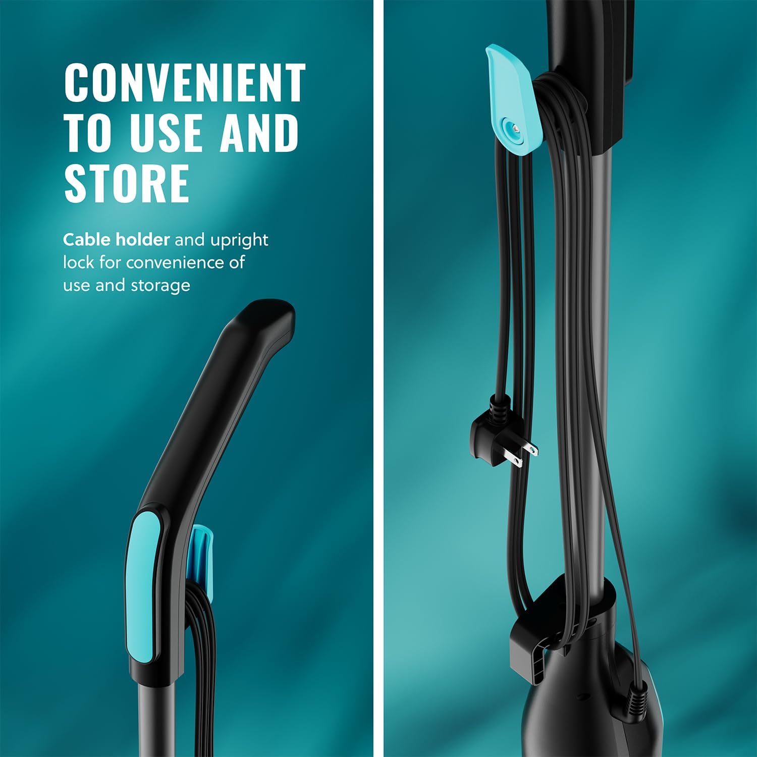 Pursteam | ScrubMaster Steam Mop - Dual Scrubbing Head, LED Lights & Adjustable Steam Control