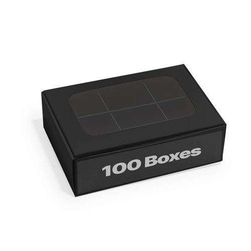 Modsy Baking - 100 pcs Black Mini Truffle Box for 6 treats with Window and Dividers, Bakery Boxes, 5 x 3.5 x 1.57 Inches VERY SMALL Baking Boxes, Square Truffles Decorating Supplies for Gift Giving