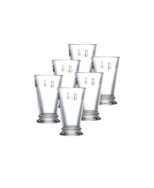 La Rochere Napoleon Bee Old Fashioned Tumbler Set of 6 – La Rochere Bee Glassware Sets – Fancy Glassware Drinking Glasses (11.5 oz)