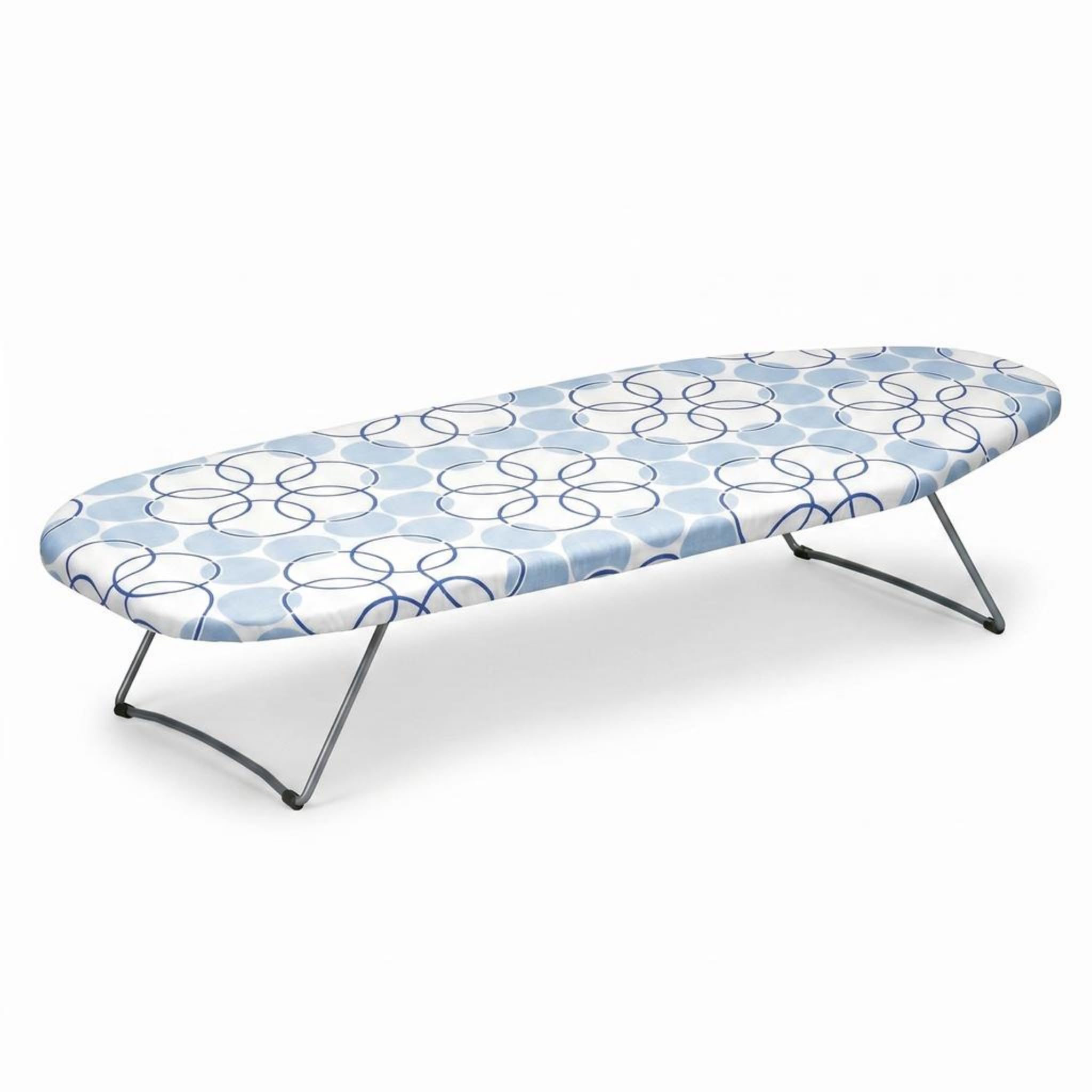Household Essentials 122101 Small Tabletop Ironing Board with Folding Legs - Magic Rings Cover and Pad,Blue Rings