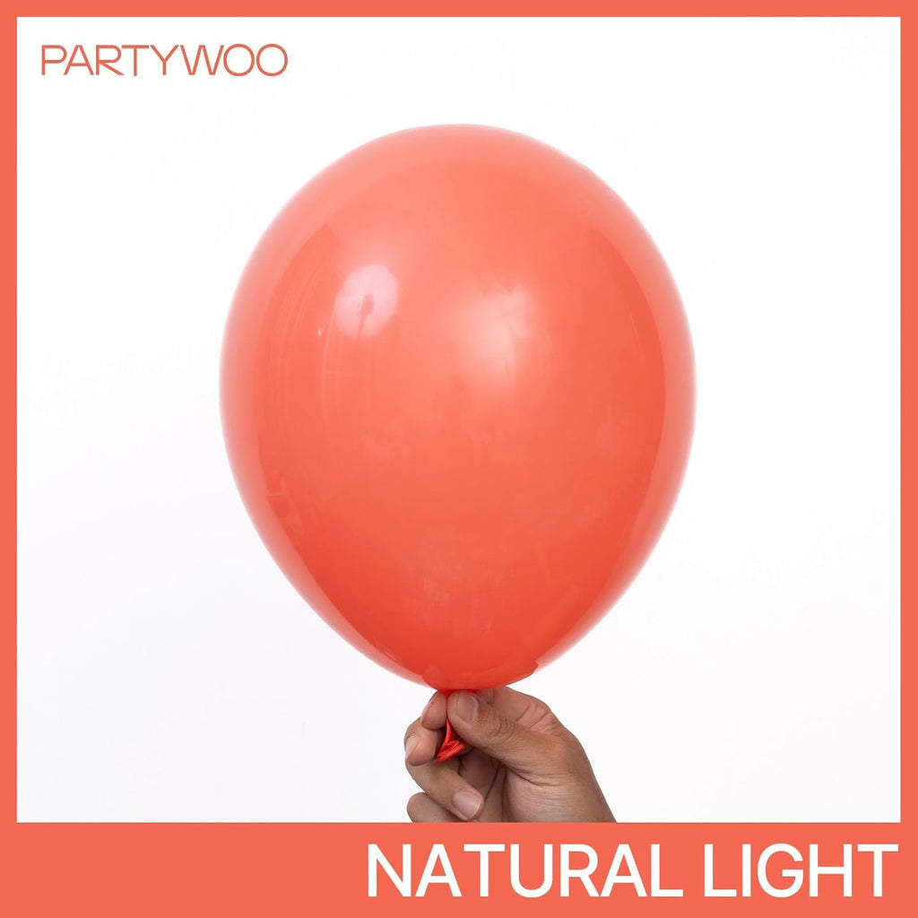 PartyWoo Coral Balloons - 140-Piece Latex Balloon Arch Kit | Various Sizes for Weddings & Parties