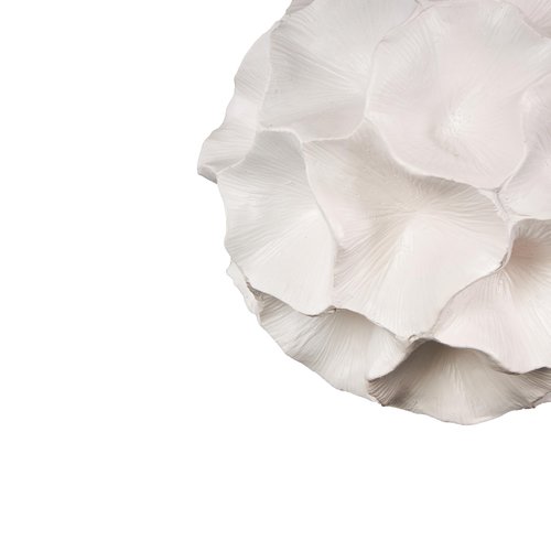 Deco 79 Resin Floral Decorative Orbs & Vase Filler Decorative Balls with Varying Sizes, Set of 3 Vase Filler 6", 5", 4" H, White