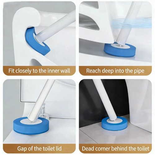 Disposable Toilet Brush Cleaning System, Includes 56 Detergent Refills, Hygienic Replaceable Brush Heads, Wall-Mounted Rotating Holder Set, Bathroom Maintenance, Toilet Cleaner