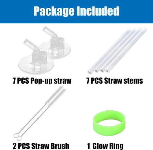Greant 7 PCS Replacement Straws for Thermos 12oz Bottles - Compatible with F401 & F410 Models