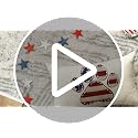 Patriotic Dog Paw Stars Throw Pillow Cover - 12x20 Inch