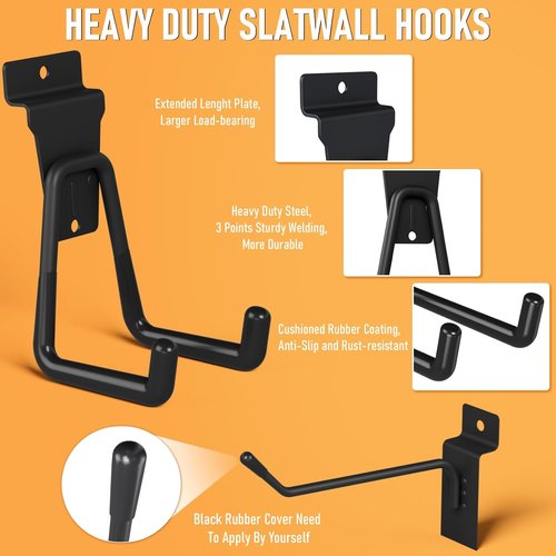INCLY 30PCS Slatwall Accessories Set - Heavy Duty Hooks, Baskets, Shelves & Bins for Organized Garage Display
