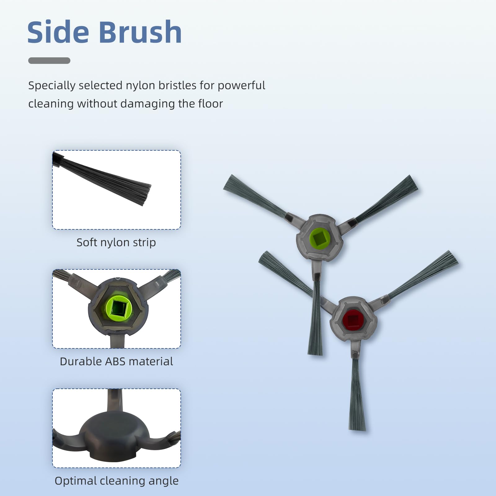 Replacement Parts Compatible with AIRROBO P20 Robot Vacuum Cleaner Spare Parts Accessories 1 Main Brush 6 HEPA Filter 6 Side Brushes, 𝐍𝐎𝐓 𝐟𝐨𝐫 𝐓𝟐𝟎 / 𝐓𝟐𝟓 / 𝐓𝟑𝟎 / 𝐏𝟑𝟎
