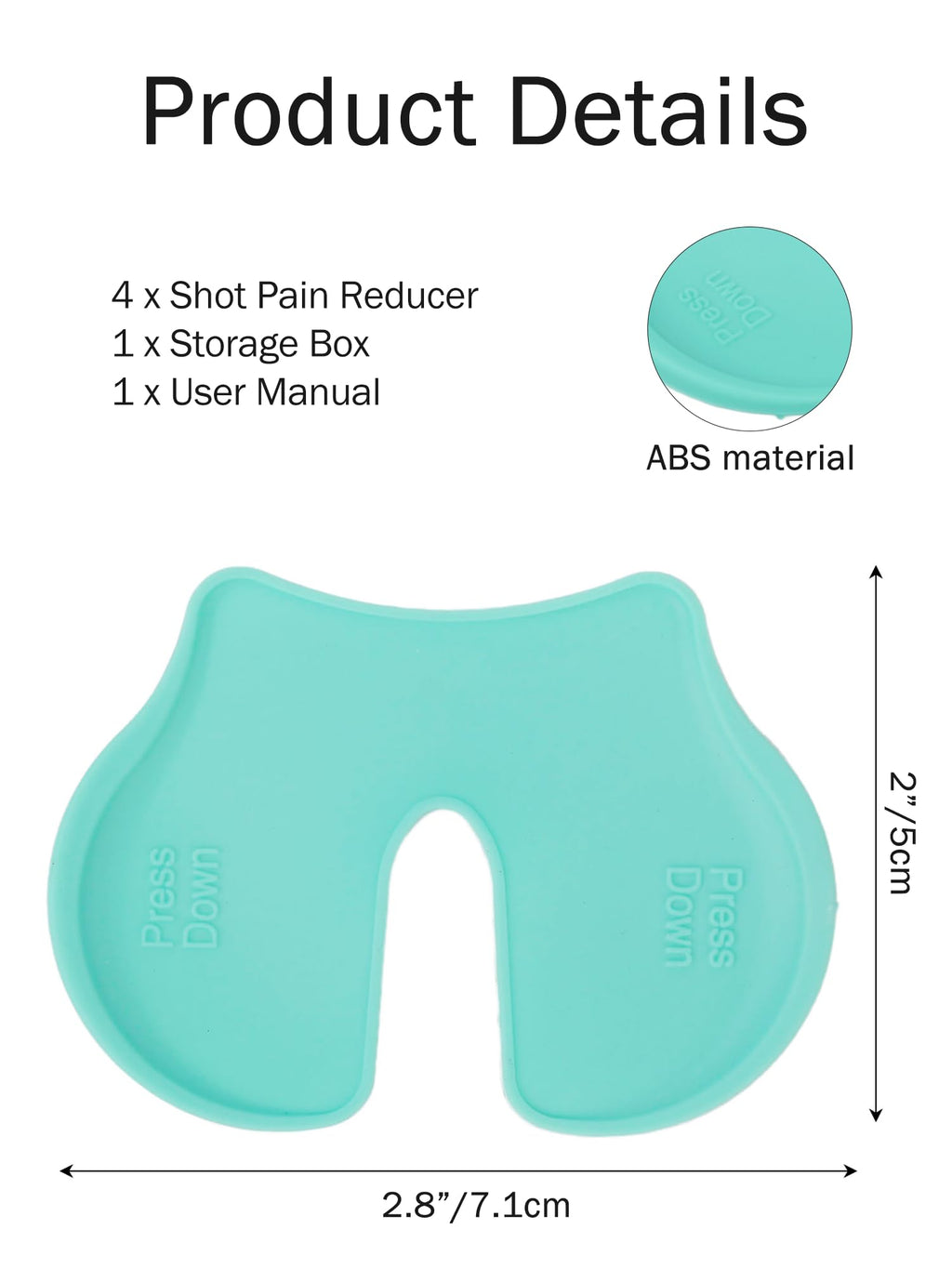 KooingTech 4PCS ABS Plastic Shot Pain Reducer Suitable for Daily Care Scenarios in Households or for Individuals