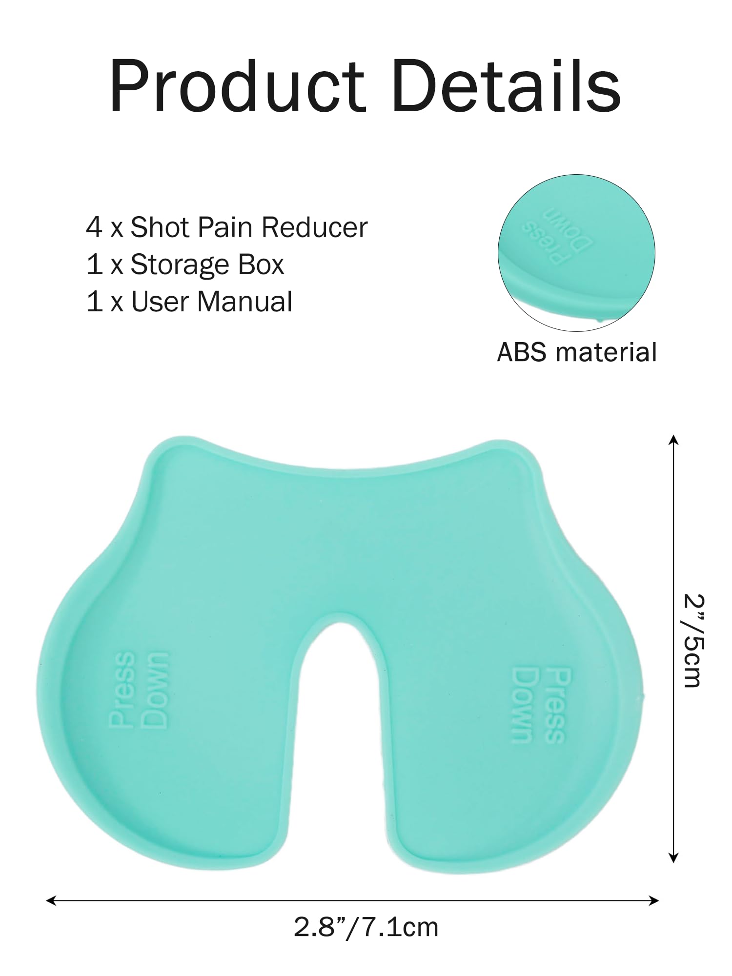 KooingTech 4PCS ABS Plastic Shot Pain Reducer Suitable for Daily Care Scenarios in Households or for Individuals