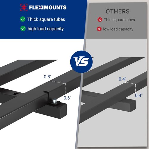 FLEXIMOUNTS Heavy Duty Garage Wall Shelving - 2x4ft Wall-Mounted Storage with 8 Hooks, 400lbs Capacity